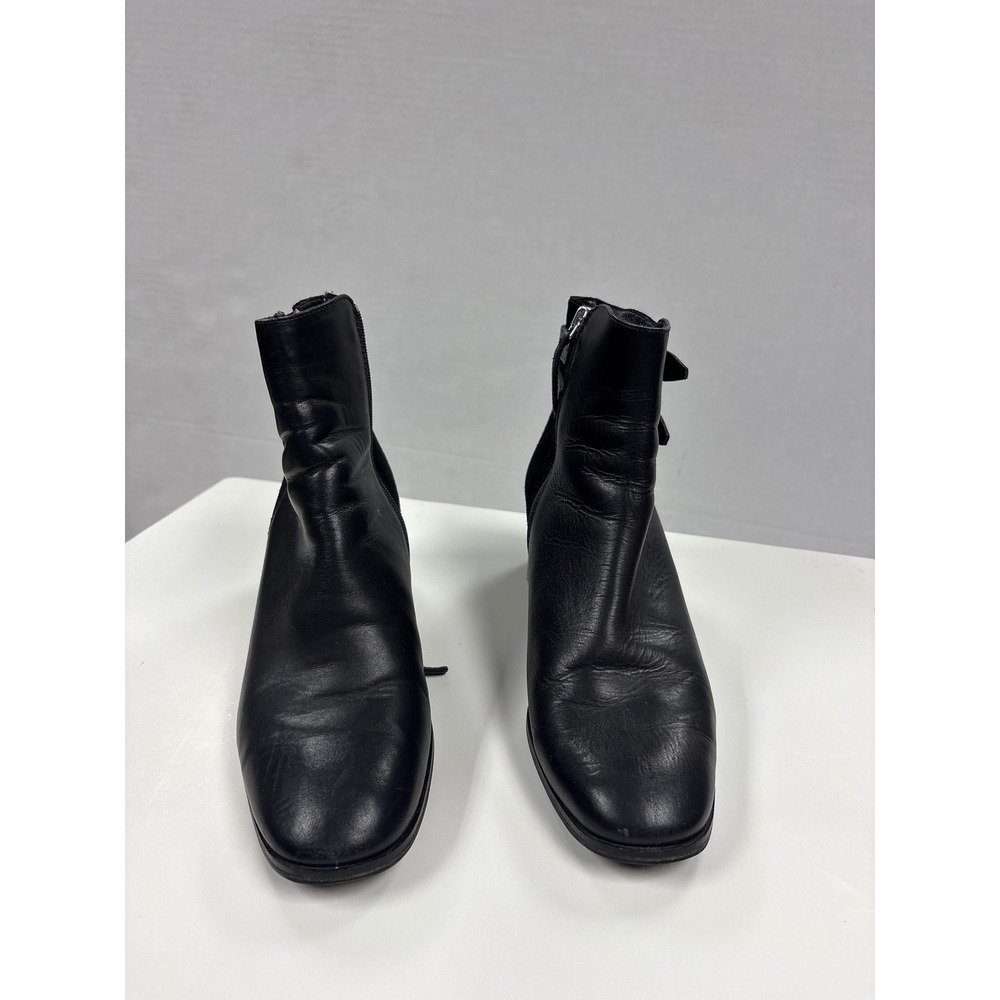 Grigiarancio Italy Black Leather Suede Buckle Ankle Boots 2006 Size 40